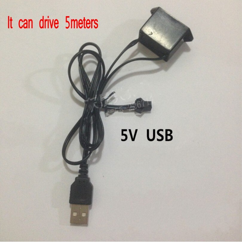 5V USB Ŀ  2pin  Ŀ ̾ ׼  led ۷ο  ̺ EL ̾ Ʈ 5  ̳ EL 
